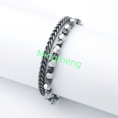 Piedra biliar de acero inoxidable joyería de moda, diseño exclusivo, pulsera de titanio de acero explosivo personalizada para hombres