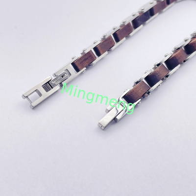 Tendencia de moda de acero inoxidable joyería brazalete de acero titanio para hombre
