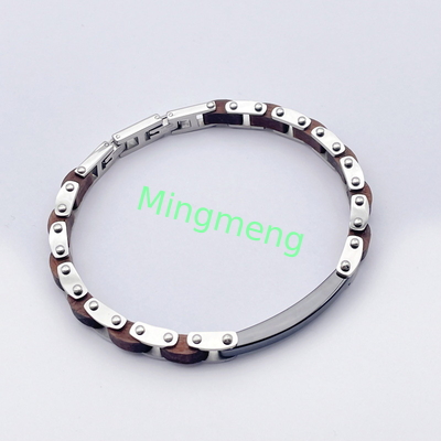 Tendencia de moda de acero inoxidable joyería brazalete de acero titanio para hombre