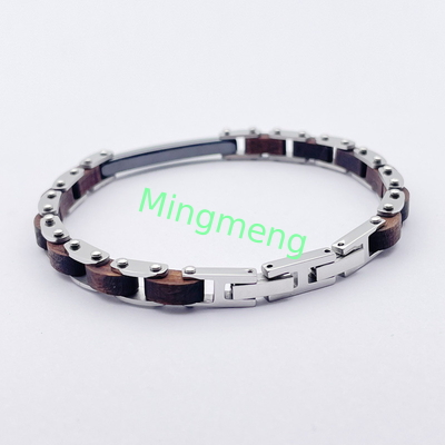Tendencia de moda de acero inoxidable joyería brazalete de acero titanio para hombre