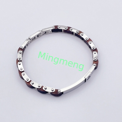 Tendencia de moda de acero inoxidable joyería brazalete de acero titanio para hombre