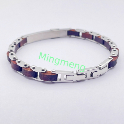 Tendencia de moda de acero inoxidable joyería brazalete de acero titanio para hombre
