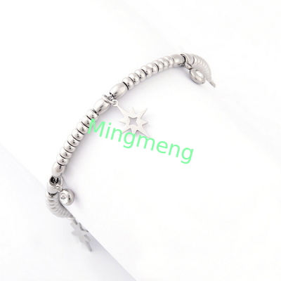 Brazalete femenino de estrellas de acero inoxidable con un nicho y un temperamento de moda