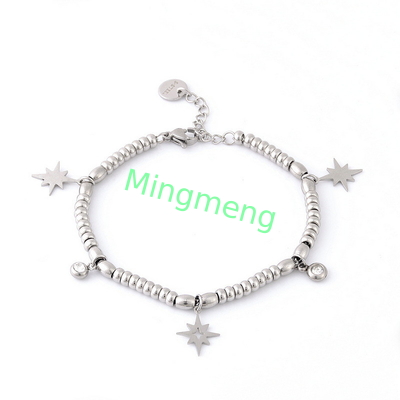 Brazalete femenino de estrellas de acero inoxidable con un nicho y un temperamento de moda