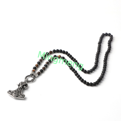 Halloween Punk Ram Casting Colgante de moda de moda Collar explosivo con cuentas colgando etiqueta estilo novio