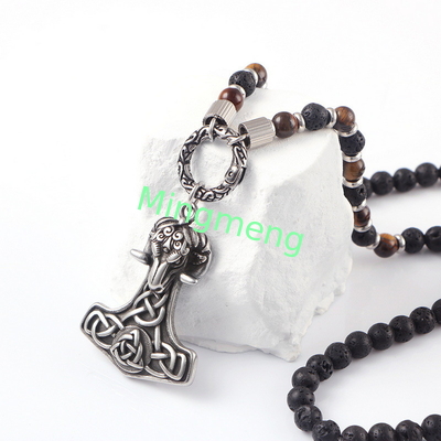 Halloween Punk Ram Casting Colgante de moda de moda Collar explosivo con cuentas colgando etiqueta estilo novio