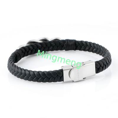 Cuero explosivo hebilla magnética brazalete masculino tendencia retro accesorio simple brazalete