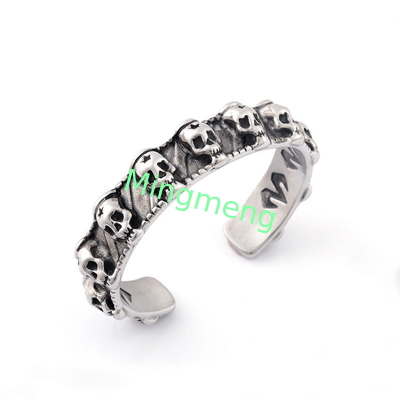 Brazalete de cráneo retro para hombres, diseño de nicho, brazalete de moda y de moda para hombres