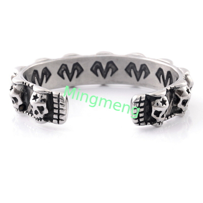 Brazalete de cráneo retro para hombres, diseño de nicho, brazalete de moda y de moda para hombres