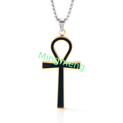 Collar de colgante de cruz original para hombres avanzado, minimalista, de moda y de nicho