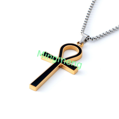 Collar de colgante de cruz original para hombres avanzado, minimalista, de moda y de nicho