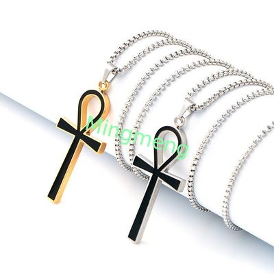 Collar de colgante de cruz original para hombres avanzado, minimalista, de moda y de nicho