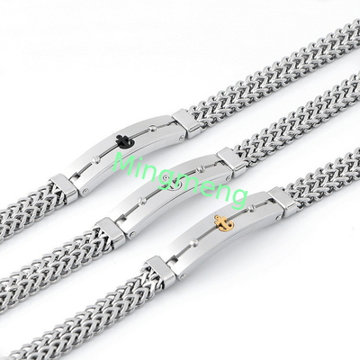 Acero inoxidable anclaje de cadena dominante personalizado brazalete masculino diseño de nicho de hip-hop