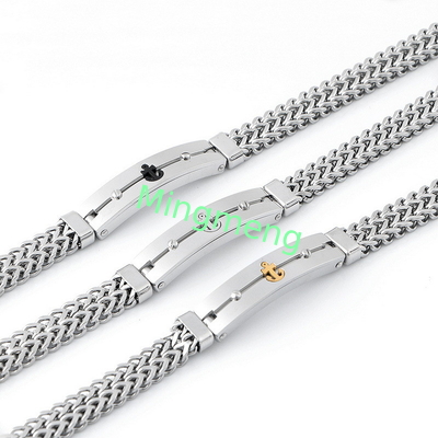 Acero inoxidable anclaje de cadena dominante personalizado brazalete masculino diseño de nicho de hip-hop