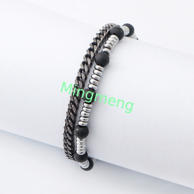 Brazalete de cadena de acero inoxidable de durabilidad excepcional para personalización y personalización
