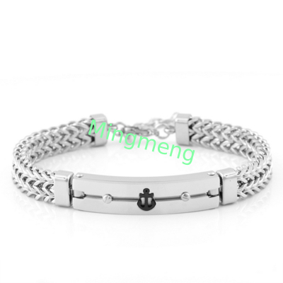 Acero inoxidable anclaje de cadena dominante personalizado brazalete masculino diseño de nicho de hip-hop